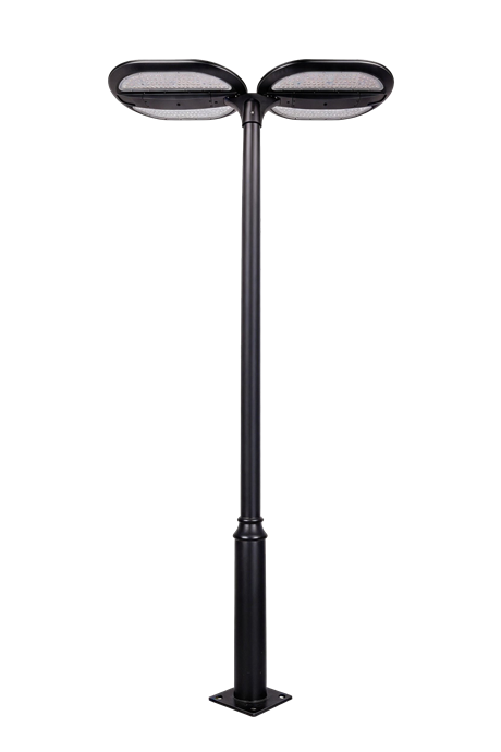 Outdoor LED Double Headed Courtyard Light Black Die Cast Aluminum Community Park Road Lighting High Brightness Energy saving Street Light