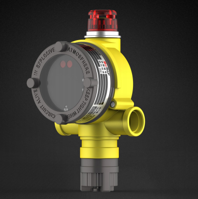 Industrial grade explosion-proof combustible and toxic gas detector with integrated sound and light alarm, IP67 protection