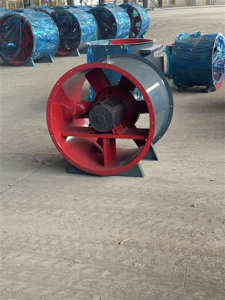 Fire exhaust axial flow fan, high temperature and high air volume industrial ventilation equipment, made of carbon steel material