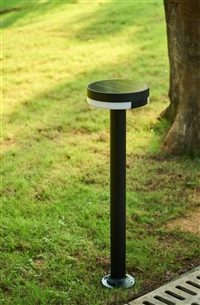 Outdoor solar lawn light, black cylindrical plug-in light, courtyard garden, villa landscape decoration lighting fixture