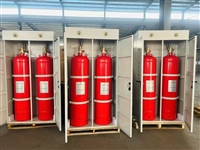 Cabinet style heptafluoropropane fire extinguishing device