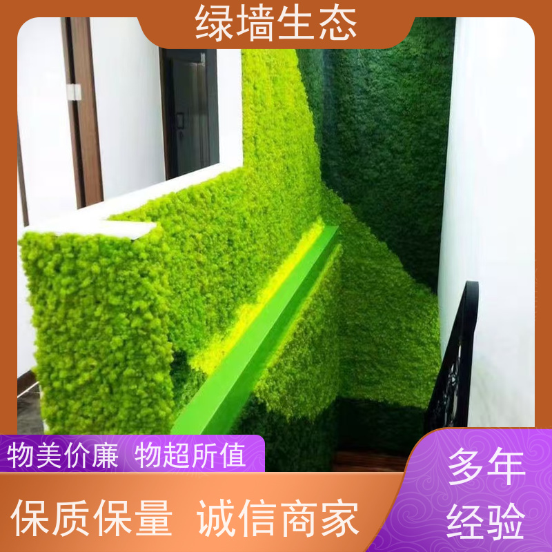 绿墙生态 耐潮材质地下室阴暗空间墙面装饰材 永生苔藓背景