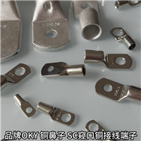 SC铜鼻子窥口铜接线端子冷压接线端头 铜管端子国标源头厂家