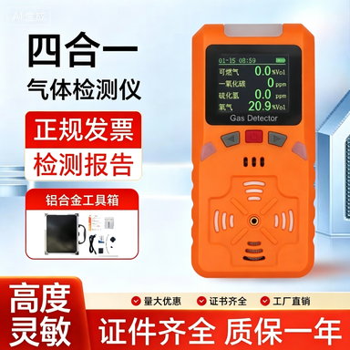 Four in one gas detector