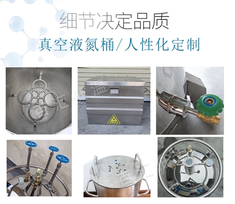 Non standard customized stainless steel liquid nitrogen tank with HPGe detector laboratory cooling container