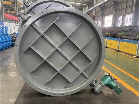 Ventilation butterfly valve with carbon steel flange connection for regulating air flow and high-temperature resistant industrial pipelines