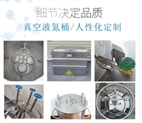 Non standard customized stainless steel liquid nitrogen tank with HPGe detector laboratory cooling container