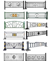 Municipal cultural guardrail board, zinc steel spray anti-corrosion, urban road landscape isolation fence