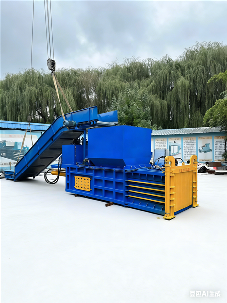 Hydraulic baler, horizontal fully automatic waste paper and plastic compression equipment, high pressure and labor-saving