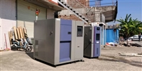 Reliability testing equipment for simulating extreme temperature difference environments using a two box and three box structure for cold and hot shock test chambers