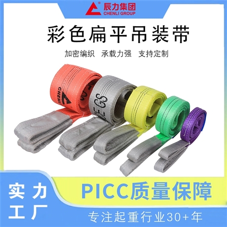 辰力撼马 EB型扁平涤纶吊装带  彩色耐磨起重牵引带 长度可定制