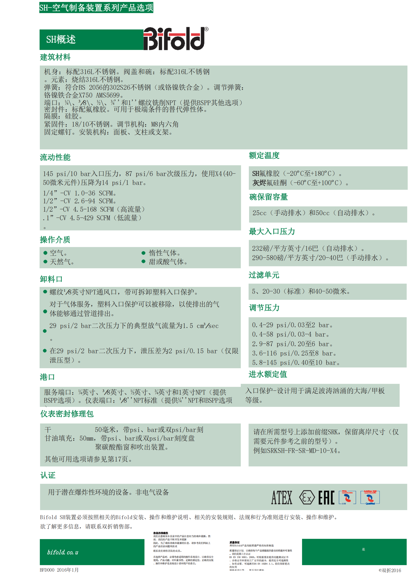 Bifold减压阀BXS-04-04-E1-52-XX-00-V-74AT4-48D-36