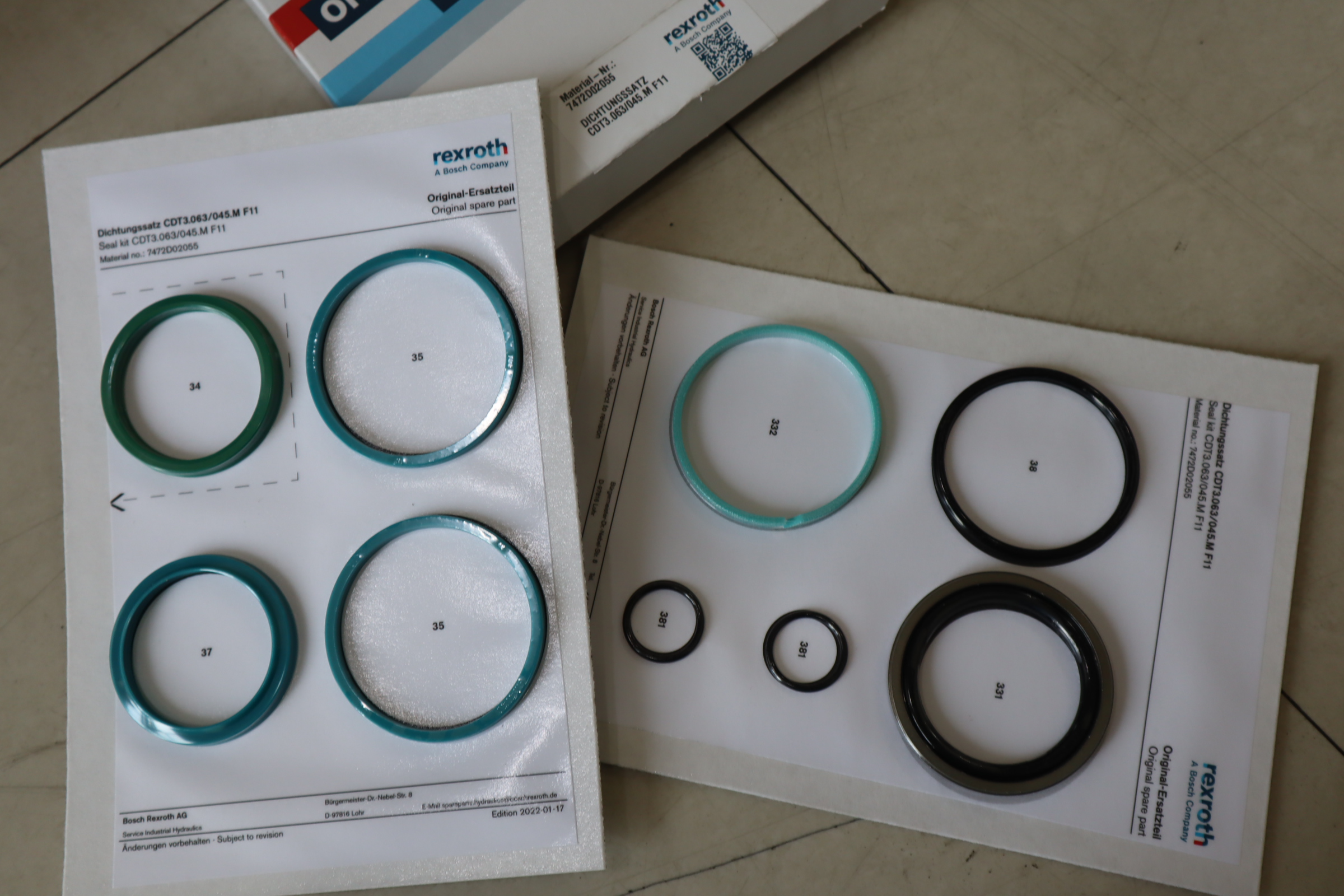 7472D02055 CDT3.063/045.M F11 DICHTUNGSSATZ 力士乐REXROTH