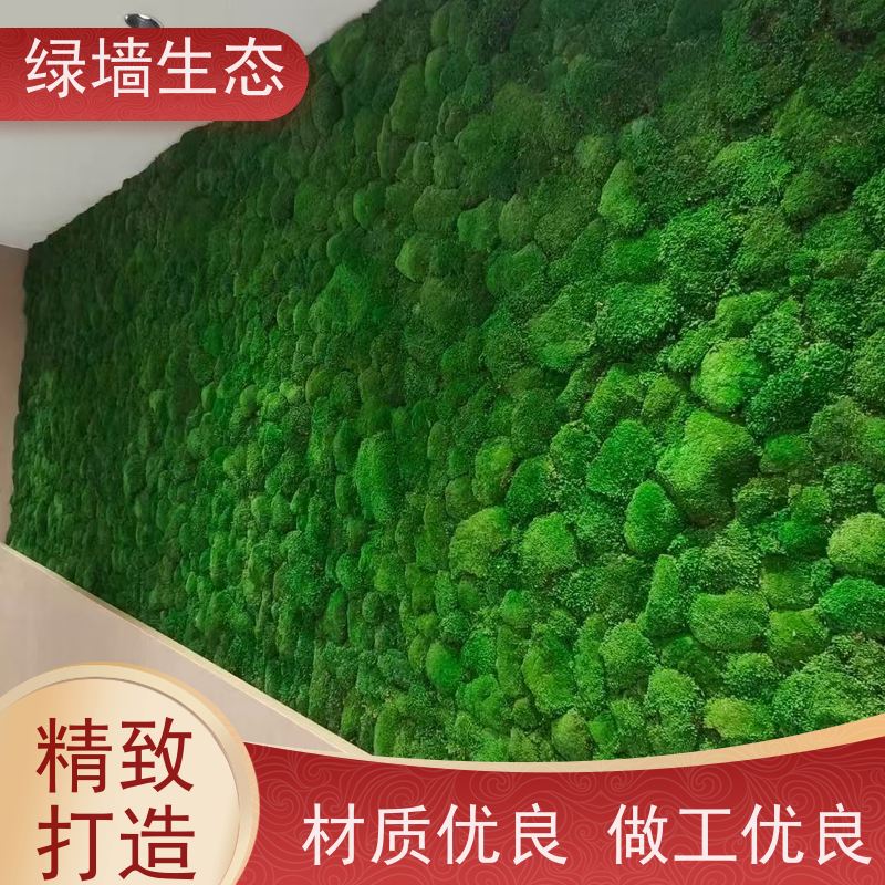 绿墙生态 耐潮材质地下室阴暗空间墙面装饰材 染色苔藓