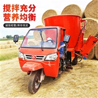 牛场养殖场电动撒草车 柴油三轮撒料车 立式带上料斗tmr投料车