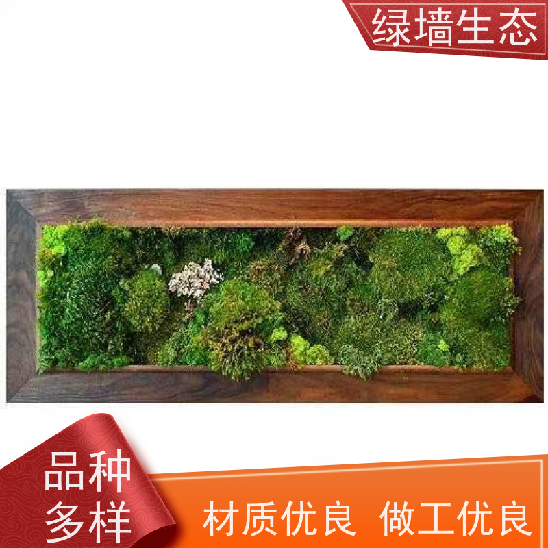 绿墙生态 平板整张裁切写字楼大厅整墙装饰基材 永生大灰藓