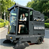 多功能电动扫地车驾驶式工业扫地机道路清扫车