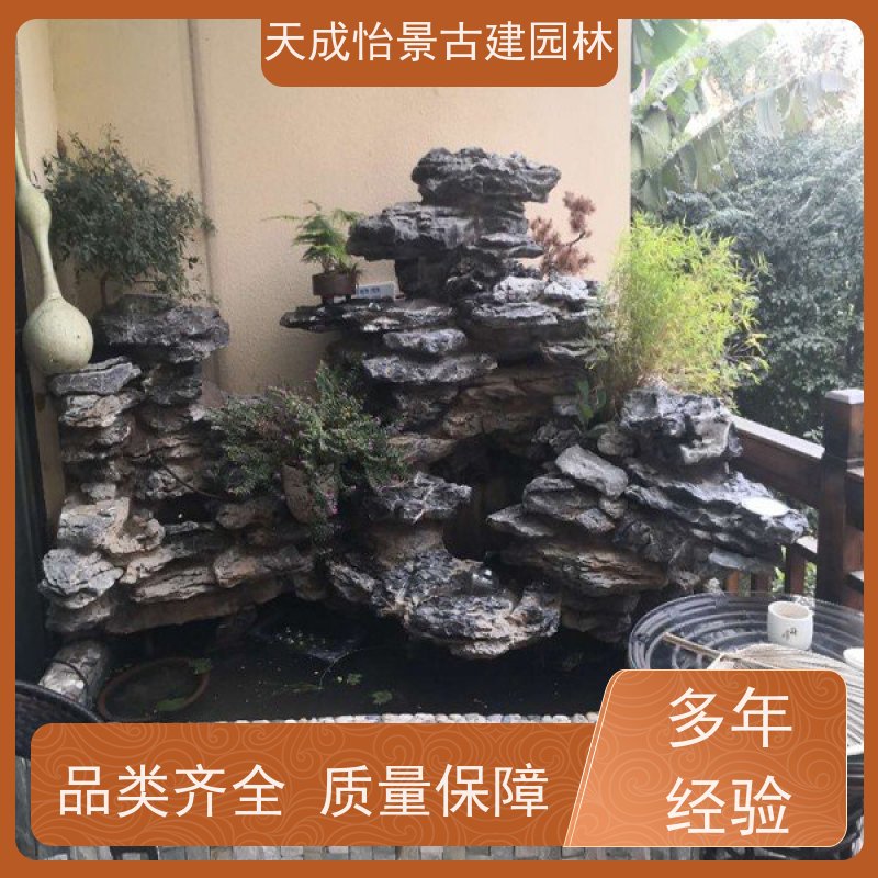 顺义 小区绿化工程 小型庭院假山源头生产厂家 快速上门安装