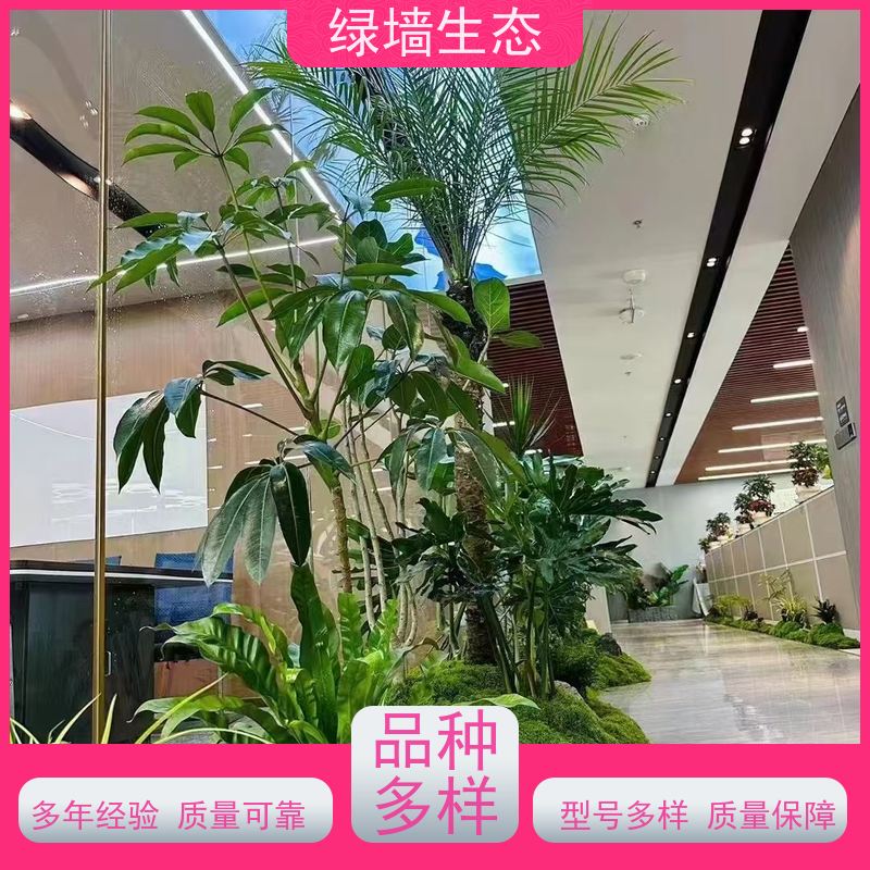 绿墙生态 户外广场搭建 对称式乔木灌木排布 室内溪流景观造景
