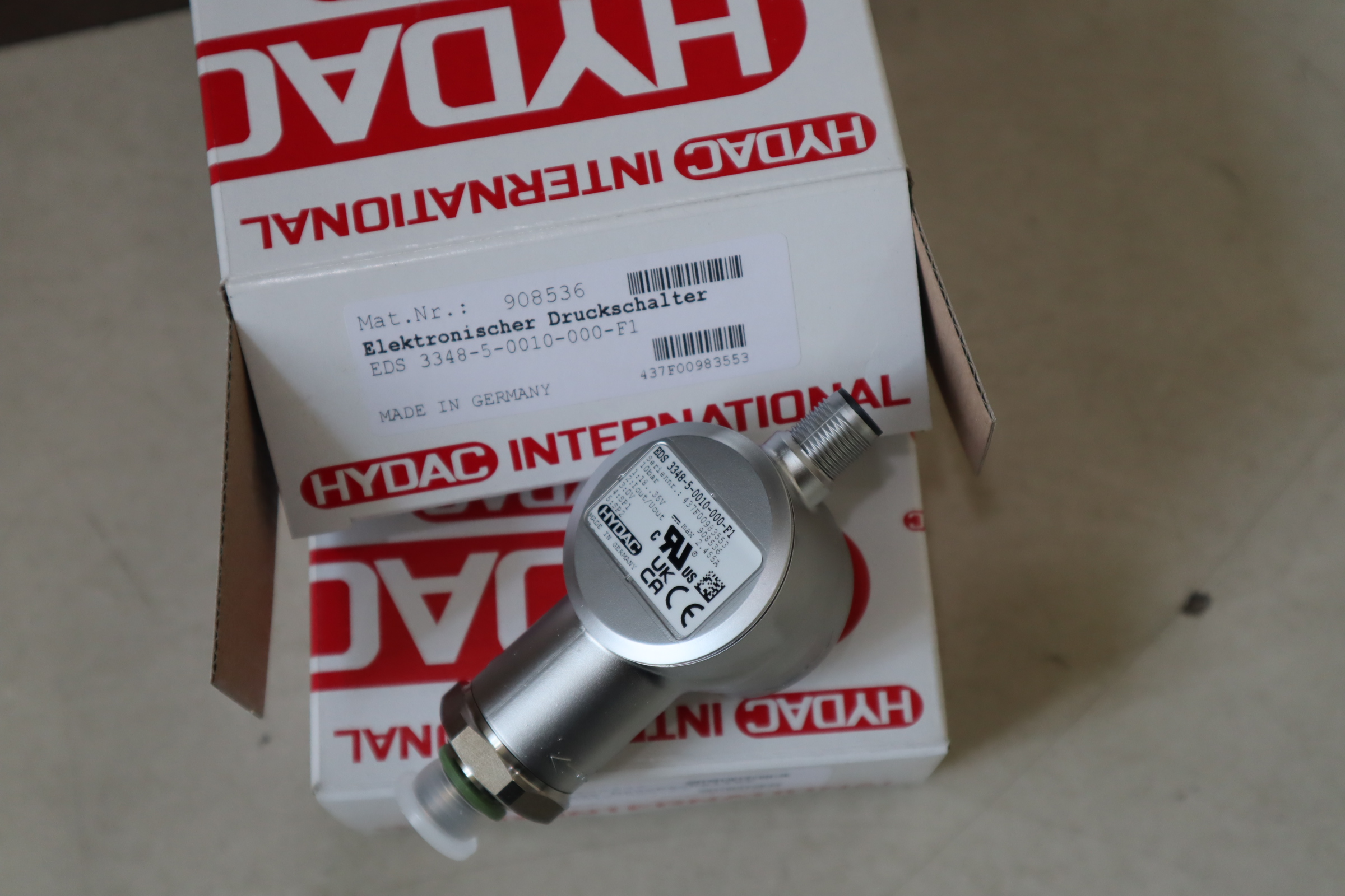 EDS 3348-5-0010-000-F1 908536 贺德克HYDAC压力温度传感器
