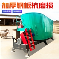 4方单轴直连拌草机 双轴透明人拌草机 牛场饲草自动混料机