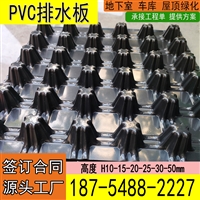 PVC凹凸型排水板 15/20/25/30/50高塑料疏水板 车库顶板绿化排水