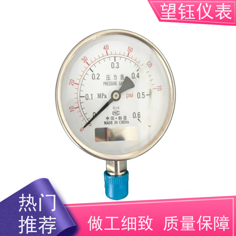 望钰  Y-100 磁助式电接点压力表  电力行业  生产工艺