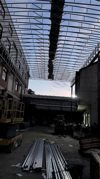 厂房电动伸缩雨篷安装加工 大型仓库棚工地棚活动雨棚