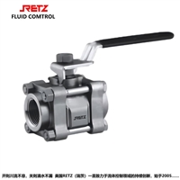 进口三片式高压球阀 品牌:美国RETZ瑞茨