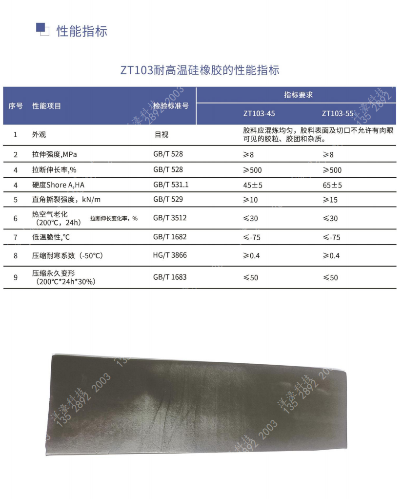耐高温硅橡胶 High-temperature resistant silicone rubbe