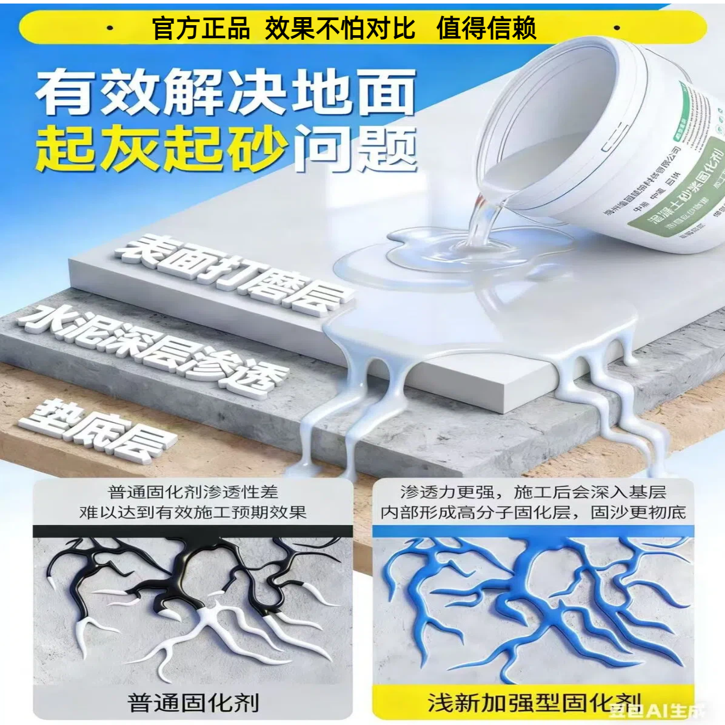 渗透型固沙宝 墙面地面起砂处理剂 墙固界面固化剂