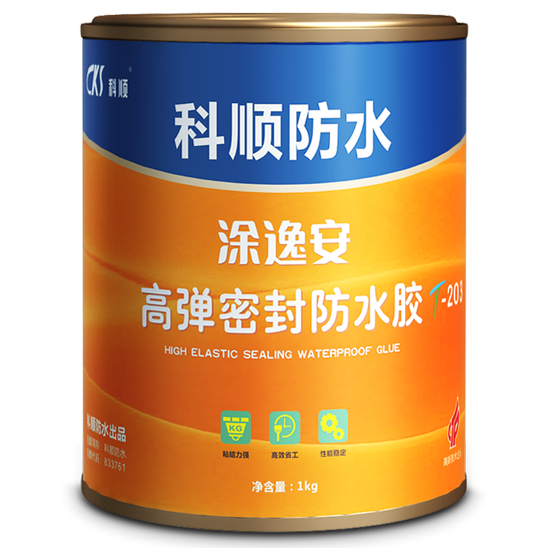 科顺T203-B混合型密封防水胶粘结力强施工快屋顶裂缝补漏25kg桶装