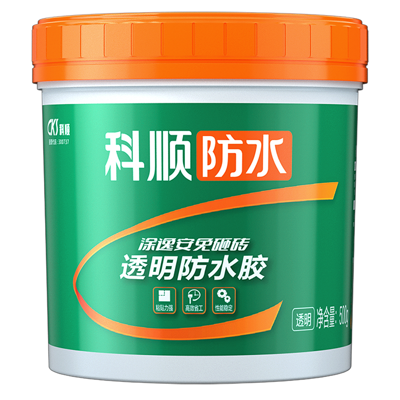 科顺T-306涂逸安免砸砖透明防水胶 高粘接力耐候抗黄变厨卫阳台补漏20kg桶装