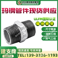 建支牌国标热镀锌六角对丝 外丝直接 玛钢铸铁管件 燃气消防管道配件