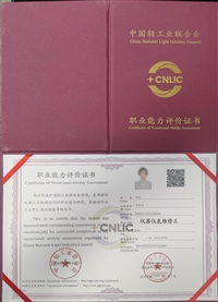 仪器仪表维修工职业资格证书