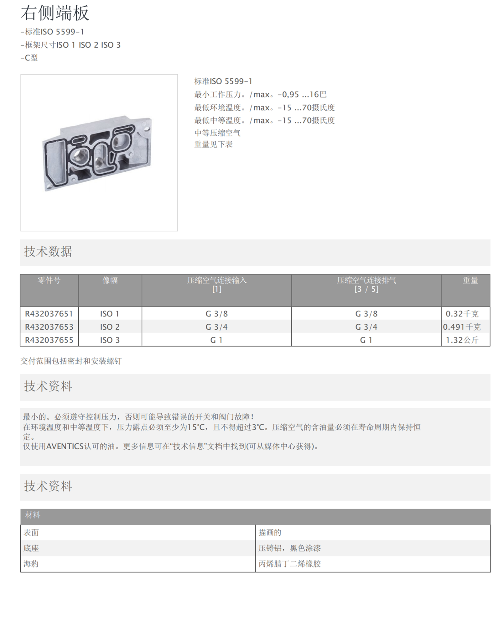 安沃驰AVENTICS二位三通换向阀0820019501