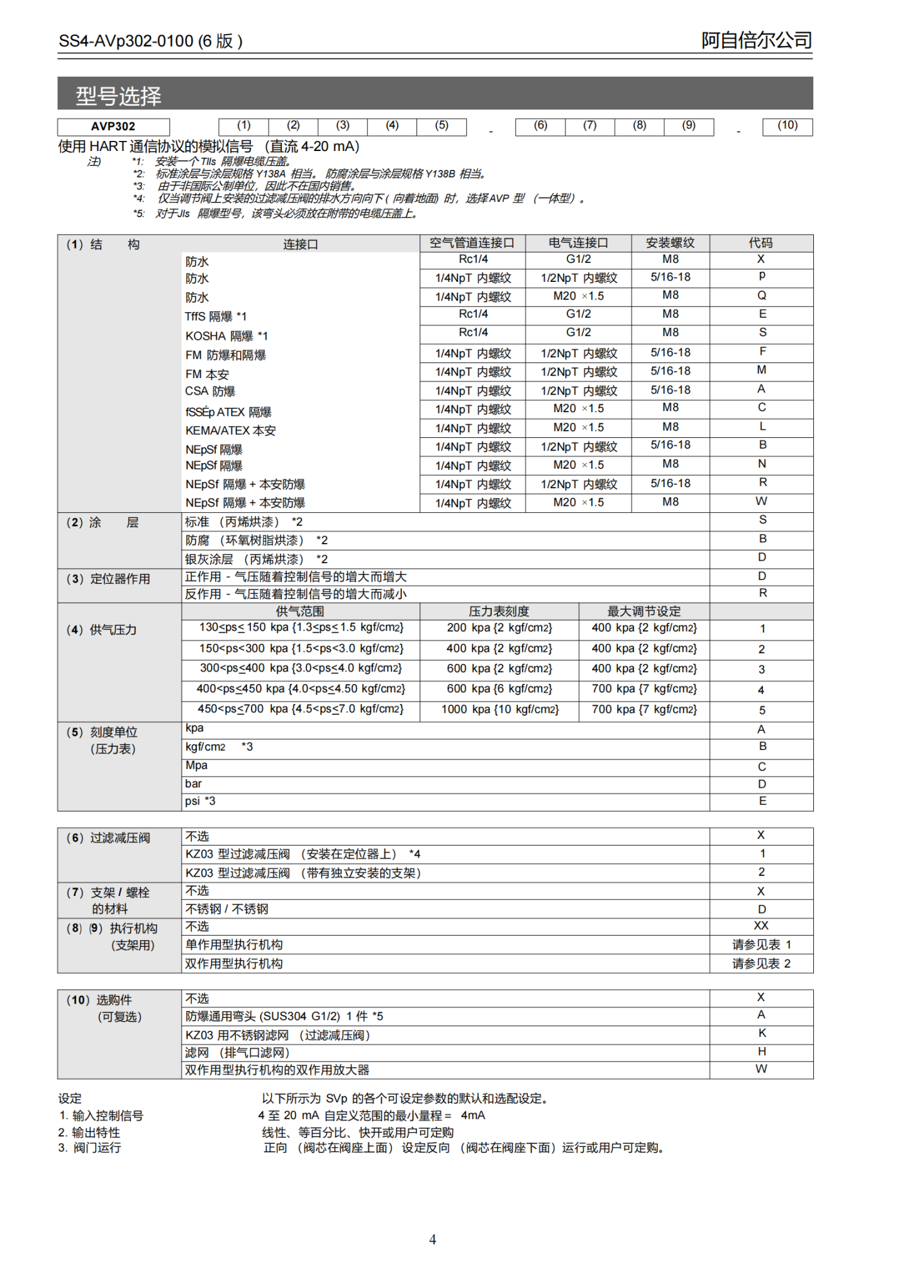 azbil阀门限位器AVP100-H-3X-XX