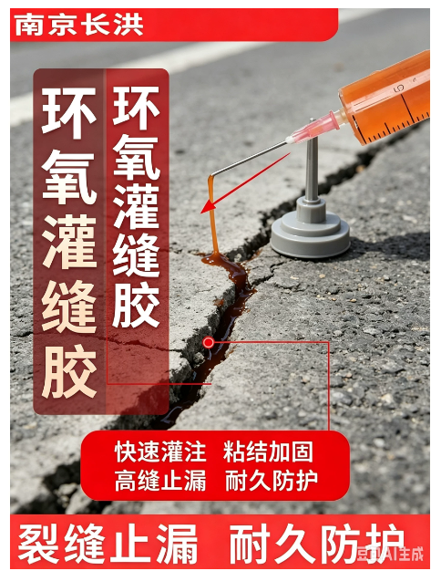 南京长洪改性环氧灌缝胶 裂缝止漏粘结加固 耐久防护20kg桶装