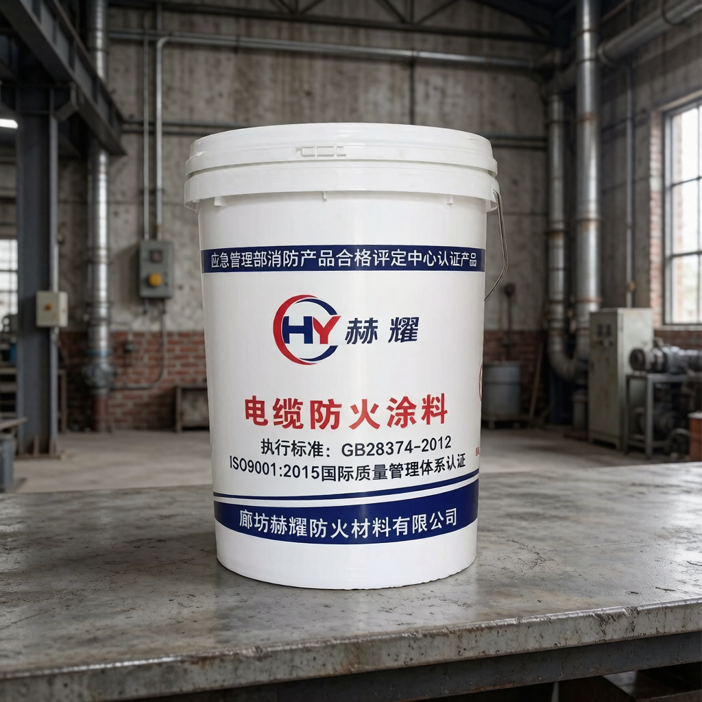 赫耀电缆防火涂料 GB28374认证 工业厂房隧道线缆阻燃保护漆