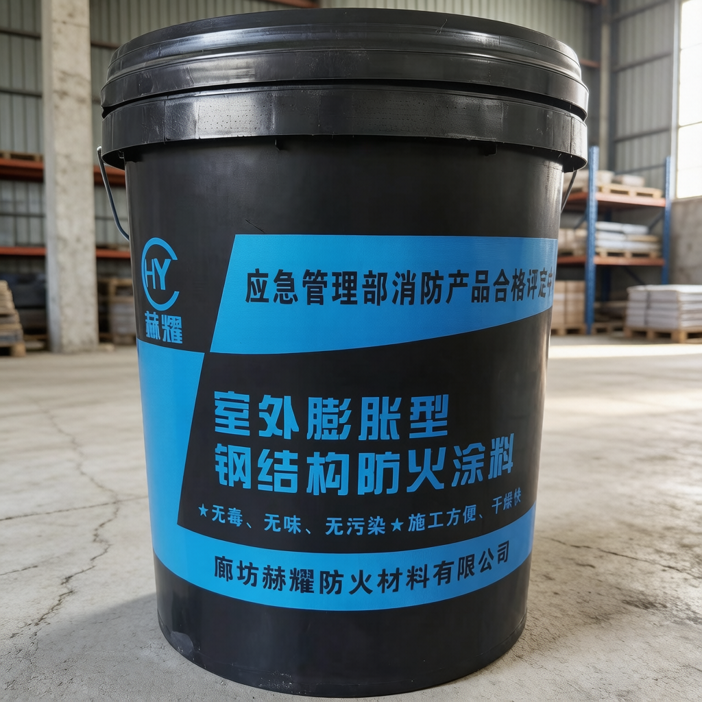 赫耀室外膨胀型钢结构防火涂料 耐候抗紫外线 应急管理部认证 施工快