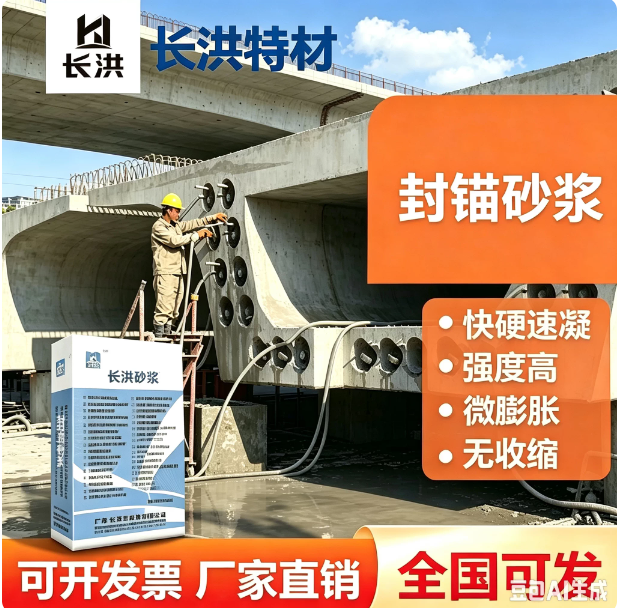 高铁桥梁CGM-320E封锚砂浆 快硬高强微膨胀无收缩轨道板注浆料