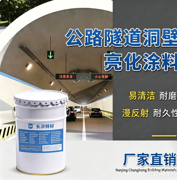 公路隧道洞壁专用瓷化涂料 漫反射易清洁耐磨水性磁化漆20kg桶装