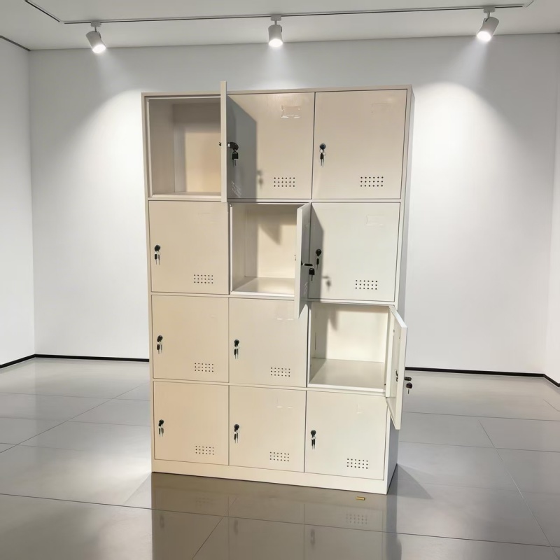 12门员工储物柜钢制物品柜多门可定做办公室柜子