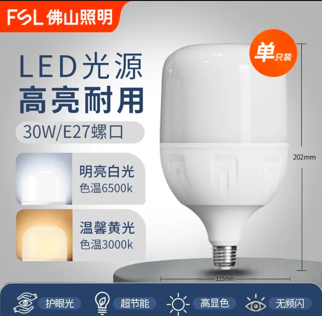 佛山照明（FSL）LED灯泡T110柱形