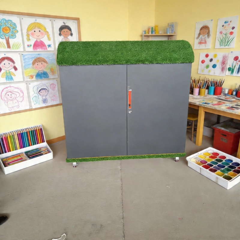 儿童写写画画柜幼教绘画存放柜镀锌板户外防雨涂鸦柜工厂
