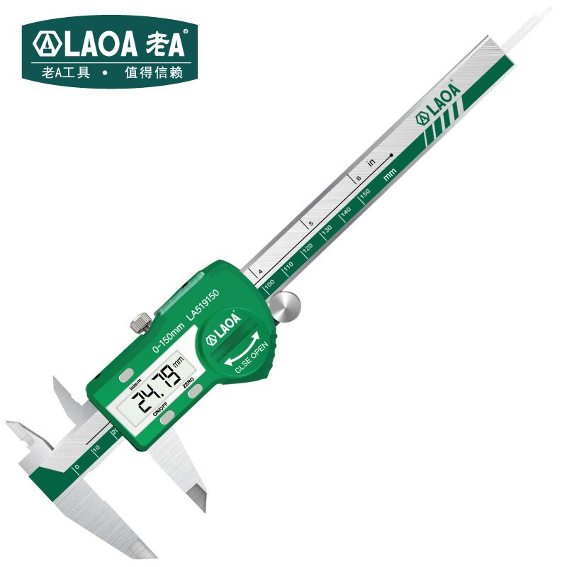 老艾数显游标卡尺   材质：不锈钢；分度值：0.01mm；量程：0-150mm