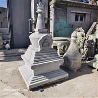 江西青石石雕经幢安装