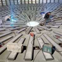 粉煤灰钢板库  焦炭钢板仓出料方案 山东国华 智能仓储专家