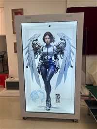 广西全息舱75寸全息讲解员  透明液晶屏展示柜工厂