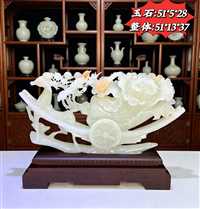 玉石麒麟雕件玉石财神雕刻件原石雕刻摆件